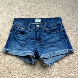 J. Crew Women’s Blue Denim Cuffed Shorts - Size 23 - EUC - Stretch